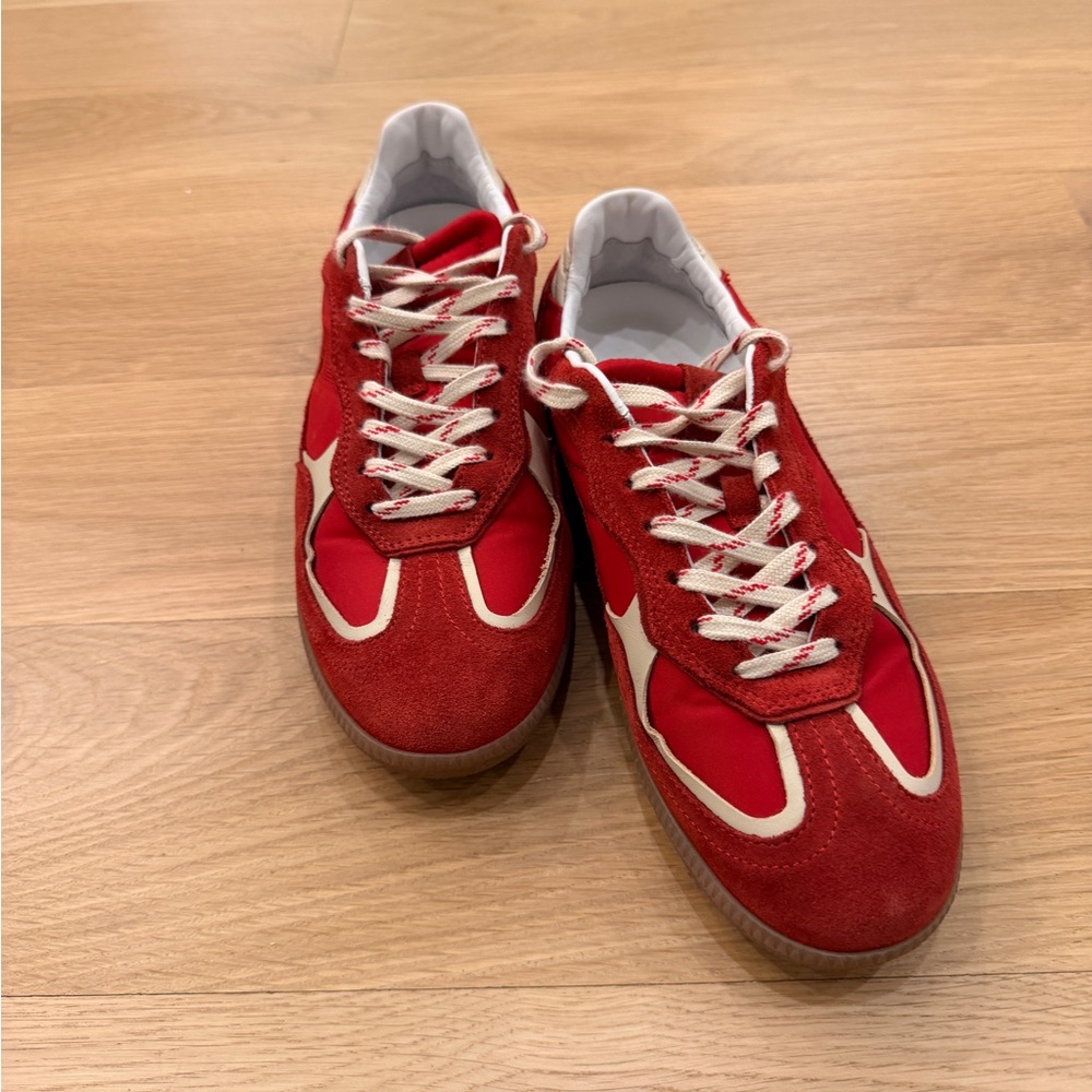 Aloha TB.490 Rife Sheen Red Leather Sneakers - Casual Low-Top - Picture 4 of 7